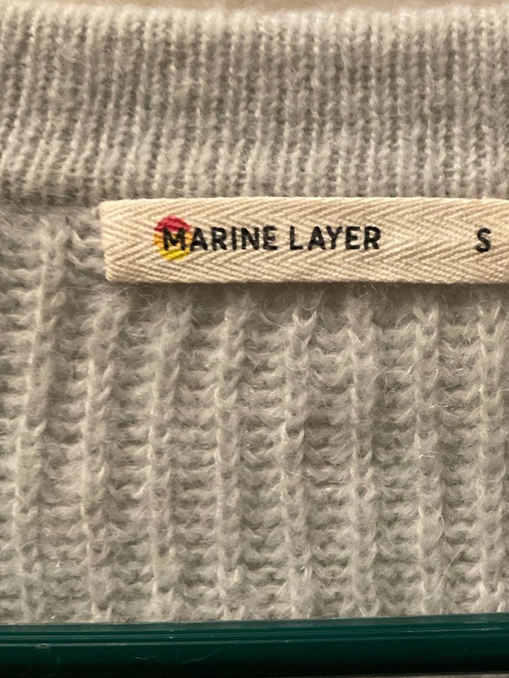 Marine Layer Light Blue Cable-Trim V-Neck Cardigan Size Small - Picture 2 of 3